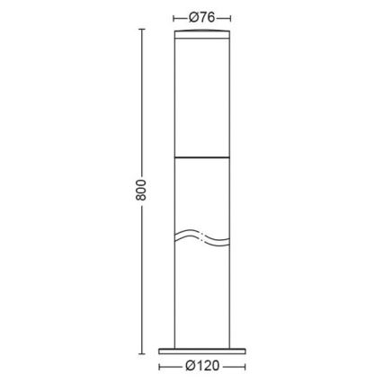 Philips - Spoljašnja lampa 1xE27/20W/230V 80 cm IP44