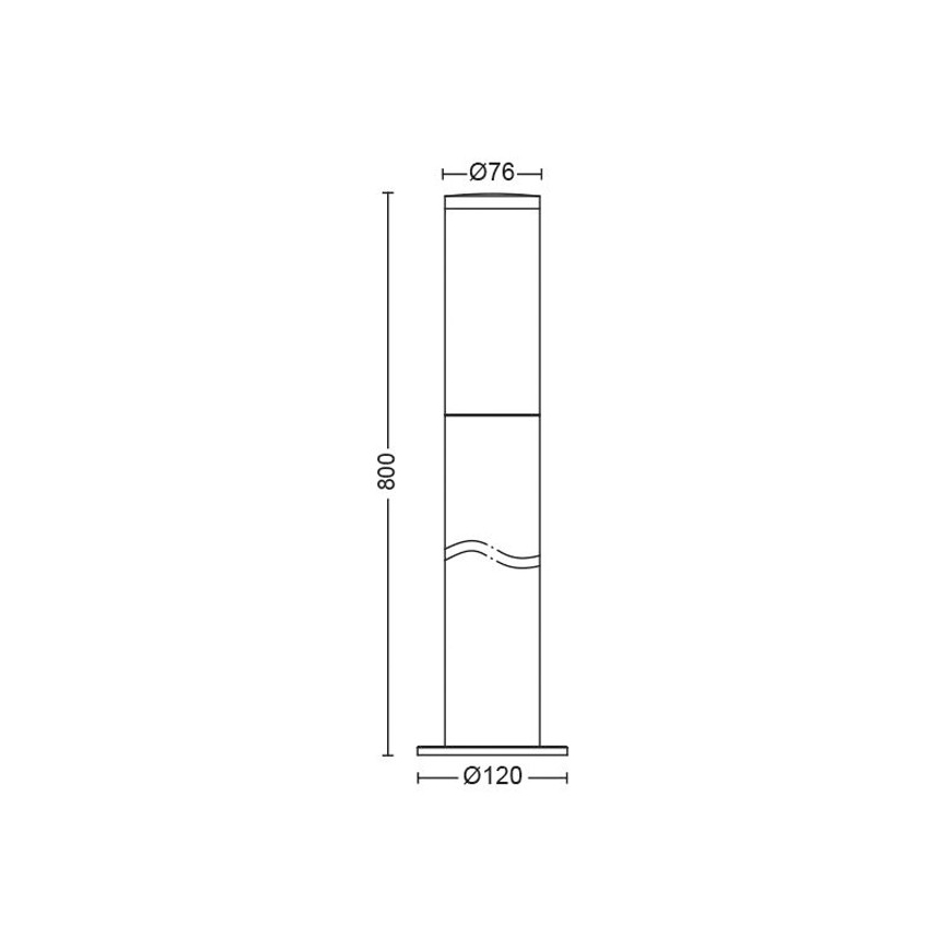 Philips - Spoljašnja lampa 1xE27/20W/230V 80 cm IP44