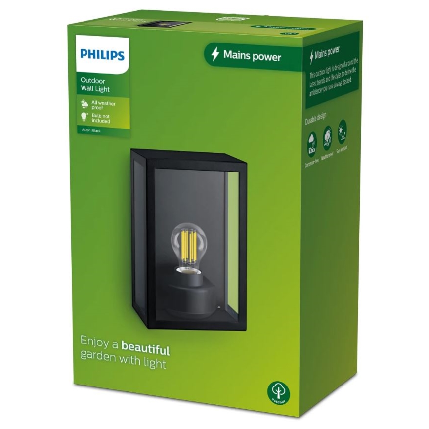 Philips - Spoljašnja zidna lampa ALZOR 1xE27/25W/230V IP44