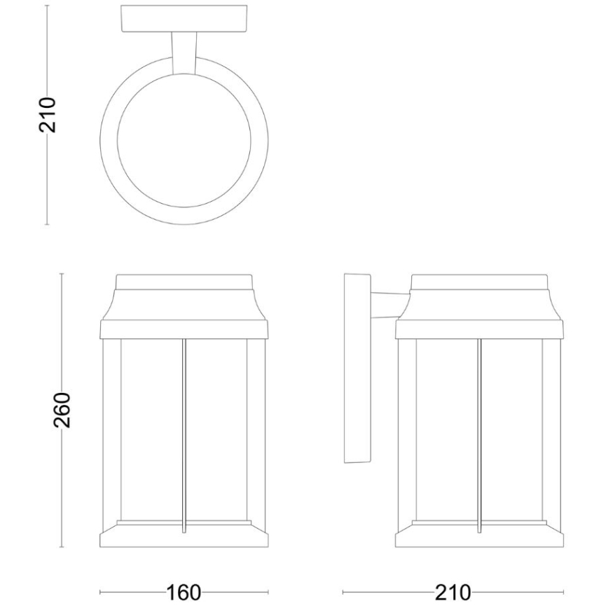 Philips - Spoljašnja zidna lampa BELLINI 1xE27/25W/230V IP44