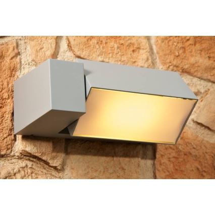 Philips - Spoljašnja zidna lampa BORDER 1xE27/23W/230V IP44 sivo
