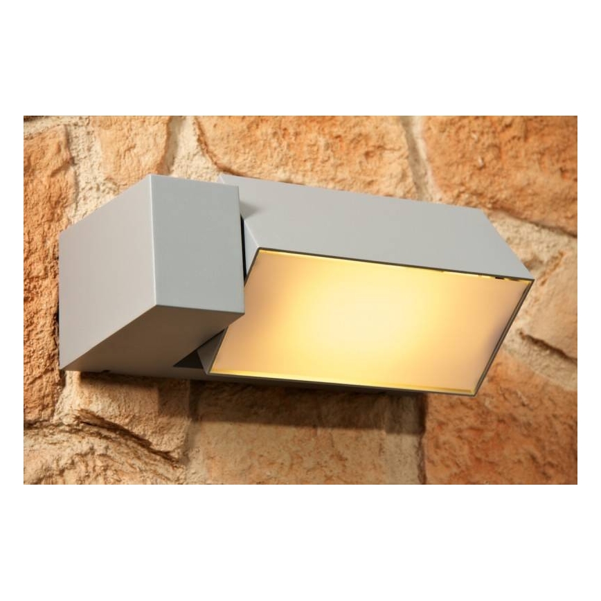 Philips - Spoljašnja zidna lampa BORDER 1xE27/23W/230V IP44 sivo