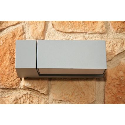 Philips - Spoljašnja zidna lampa BORDER 1xE27/23W/230V IP44 sivo