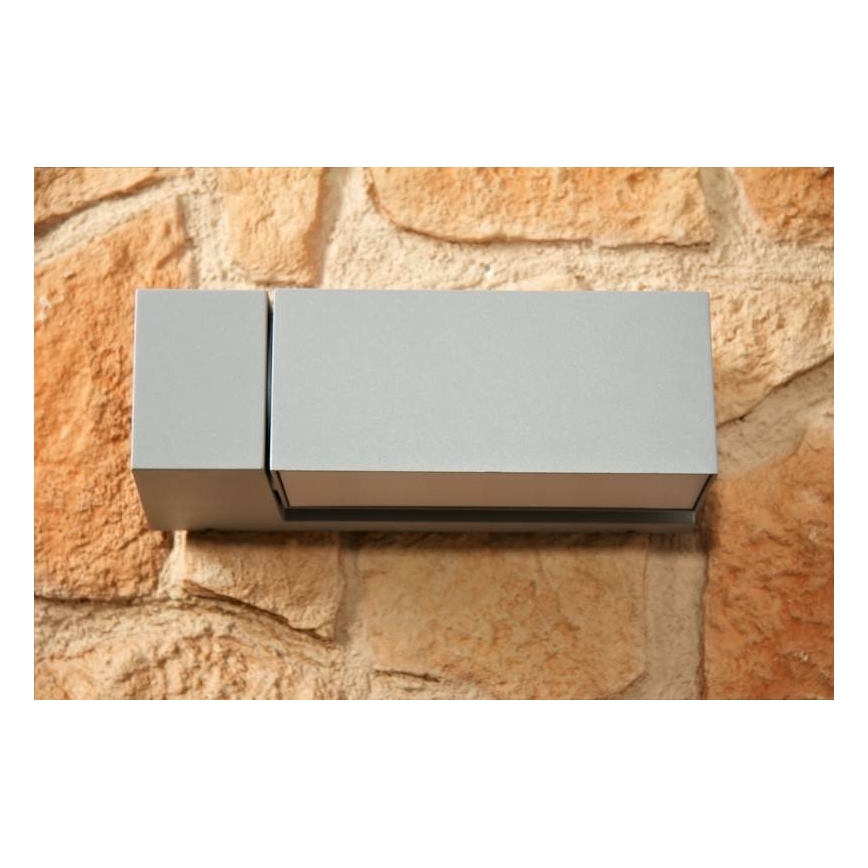 Philips - Spoljašnja zidna lampa BORDER 1xE27/23W/230V IP44 sivo