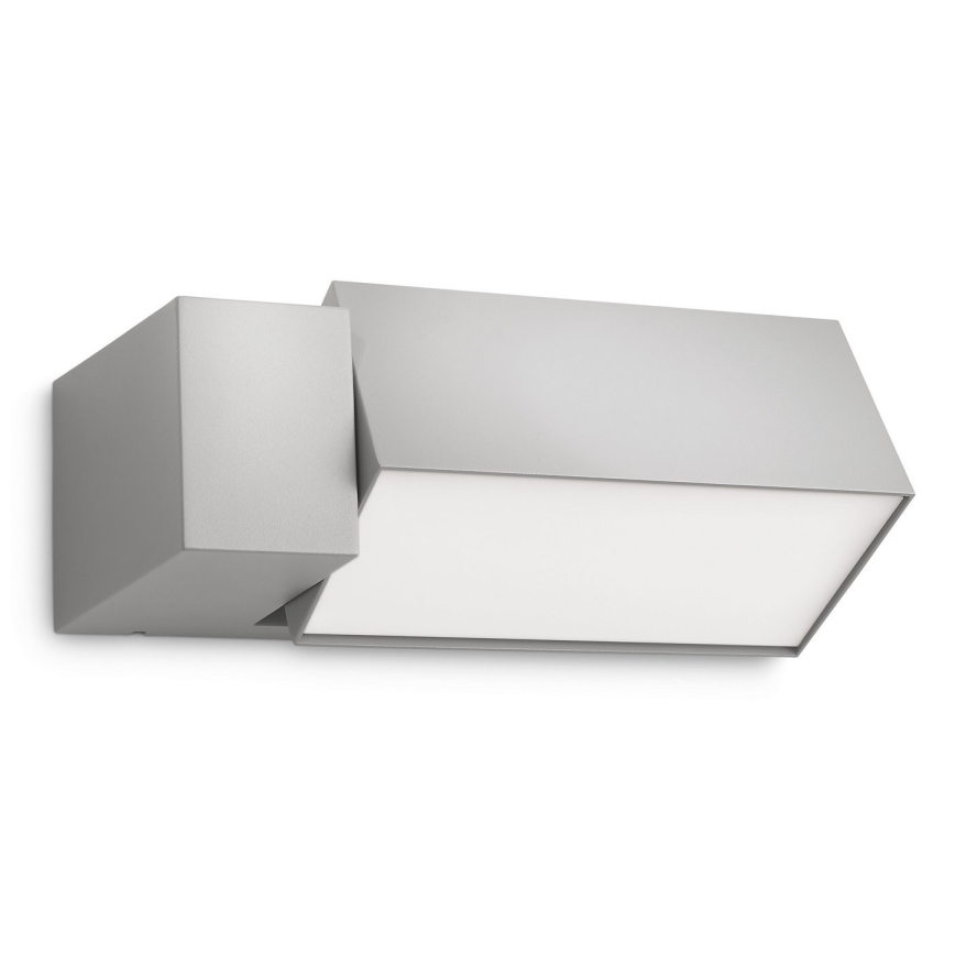 Philips - Spoljašnja zidna lampa BORDER 1xE27/23W/230V IP44 sivo