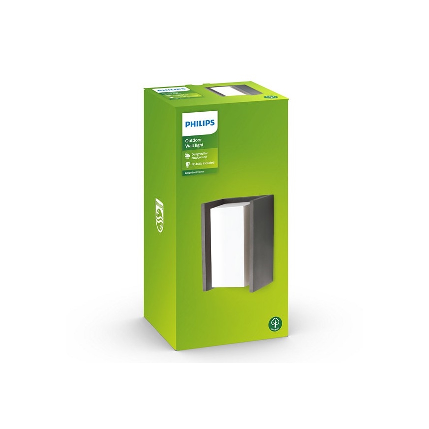 Philips - Spoljašnja zidna lampa BRIDGE 1xE27/15W/230V IP44