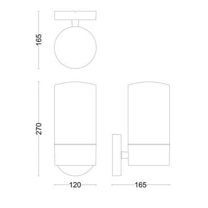 Philips - Spoljašnja zidna lampa FLAREON 1xE27/25W/230V IP44