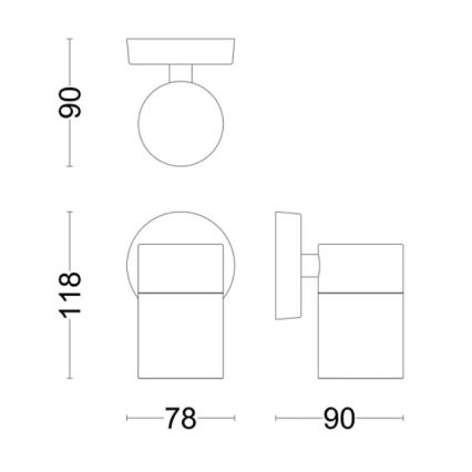 Philips - Spoljašnja zidna lampa KYLIS 1xGU10/25W/230V IP44