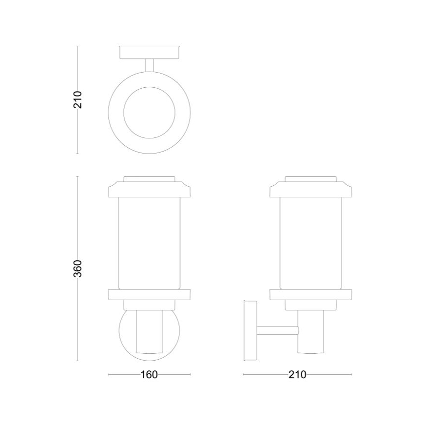Philips - Spoljašnja zidna lampa LISTRA 1xE27/25W/230V IP44