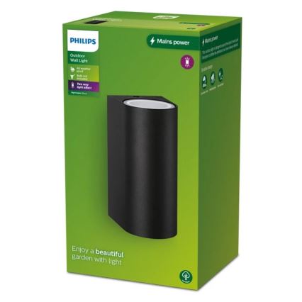 Philips - Spoljašnja zidna lampa NIGHTINGALE 2xGU10/35W/230V IP44