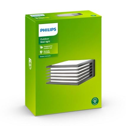 Philips - Spoljašnja zidna lampa 1xE27/15W/230V IP44 antracit