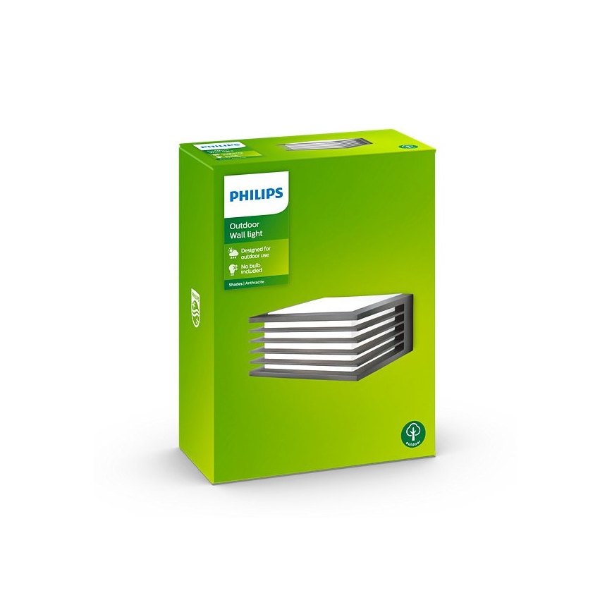 Philips - Spoljašnja zidna lampa 1xE27/15W/230V IP44 antracit