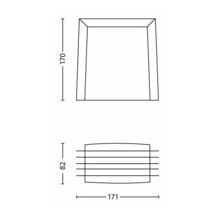 Philips - Spoljašnja zidna lampa SHADES 1xE27/15W/230V IP44 sivo