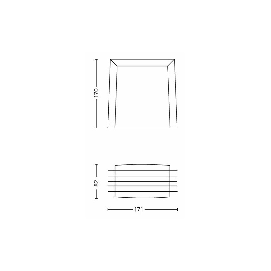 Philips - Spoljašnja zidna lampa SHADES 1xE27/15W/230V IP44 sivo