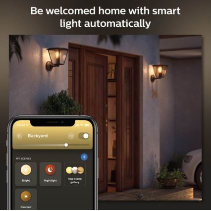Philips - Spoljašnja prigušiva zidna svetiljka Hue INARA 1xE27/7W/230V Wi-Fi IP44