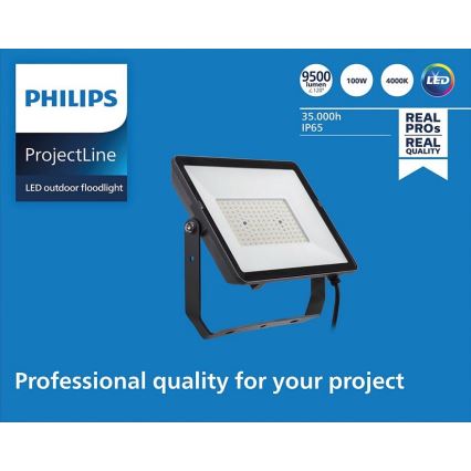 Philips - Spoljni LED reflektor PROJECTLINE LED/100W/230V IP65 4000K