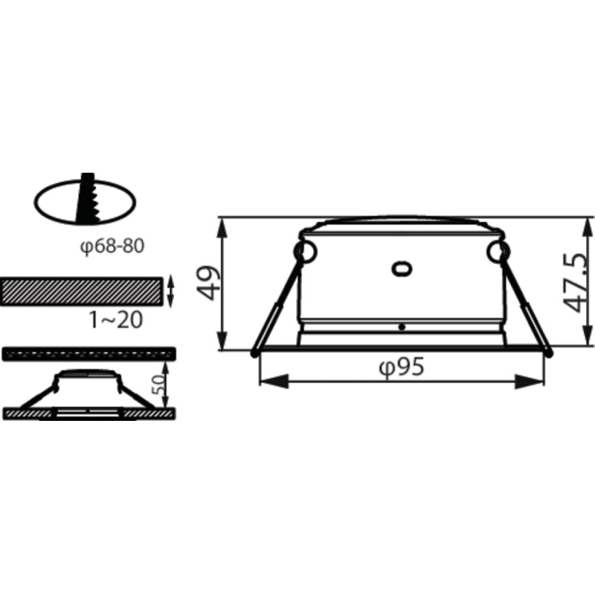 Philips - LED ugradno stropno svetlo LED/3,5W/230V 4000K