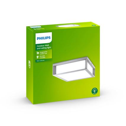 Philips - Vanjska plafonska svjetlijka 2xE27/14W/230V IP44 sivo