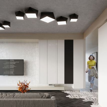 Plaf. Lampa HEXA 1×E27/60W/230V Black