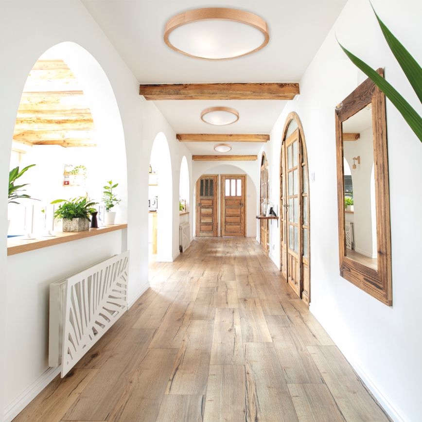 Plaf. Lampa OAK SLIM 3×E27/60W/230V Oak ø 47 cm