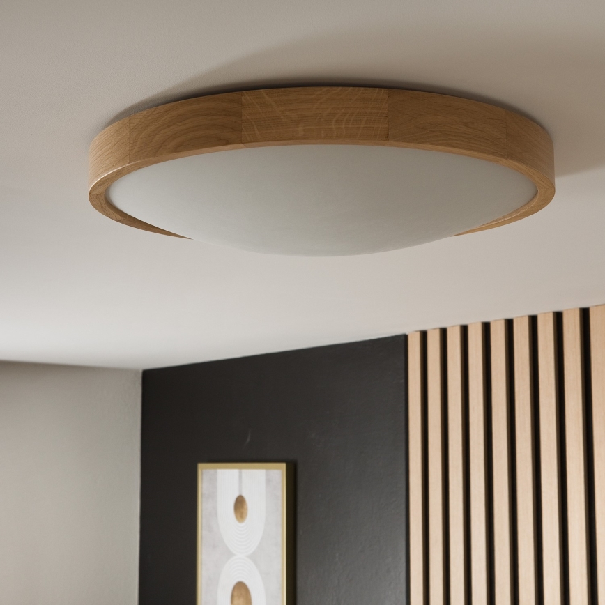 Plaf. Lampa OAK SLIM 3×E27/60W/230V Oak ø 47 cm