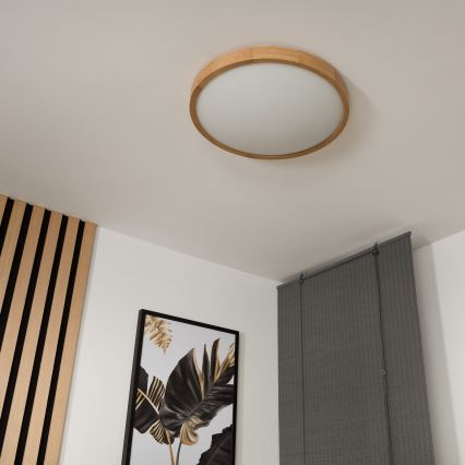 Plaf. Lampa OAK SLIM 3×E27/60W/230V Oak ø 47 cm