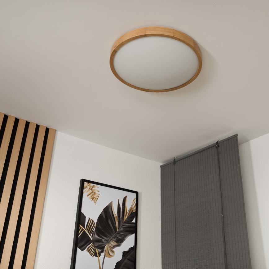 Plaf. Lampa OAK SLIM 3×E27/60W/230V Oak ø 47 cm