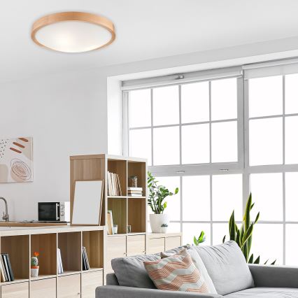 Plaf. Lampa OAK SLIM 3×E27/60W/230V Oak ø 47 cm