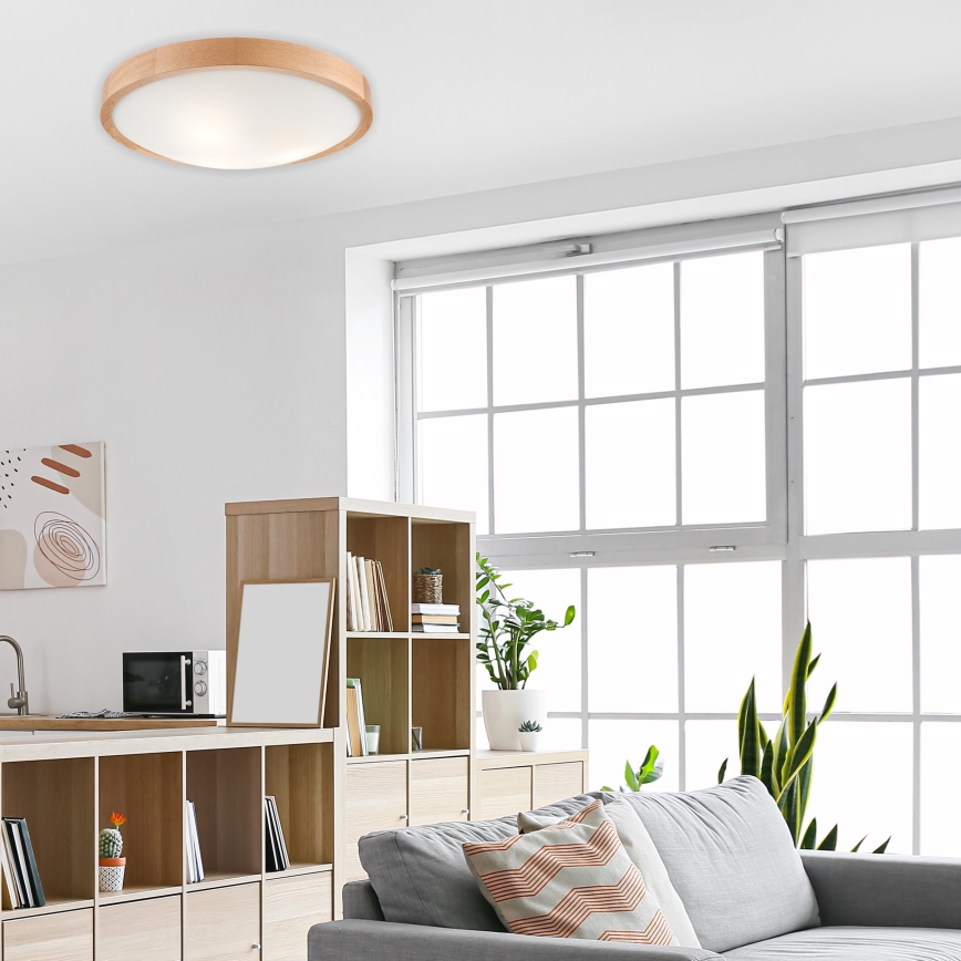 Plaf. Lampa OAK SLIM 3×E27/60W/230V Oak ø 47 cm