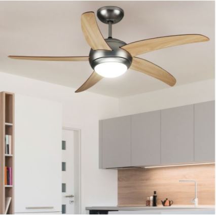 Plaf. vent. 2xE27/20W/230V pr. 132 cm + Daljinski upravljač