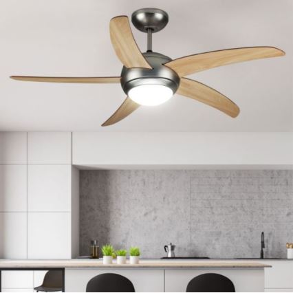 Plaf. vent. 2xE27/20W/230V pr. 132 cm + Daljinski upravljač