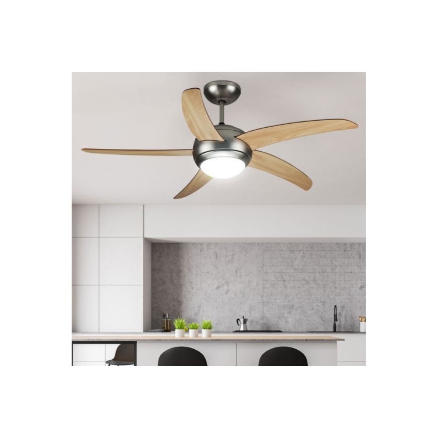 Plaf. vent. 2xE27/20W/230V pr. 132 cm + Daljinski upravljač