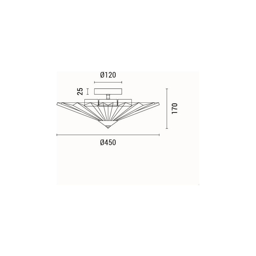 Plafonjera 5xE14/15W/230V siv