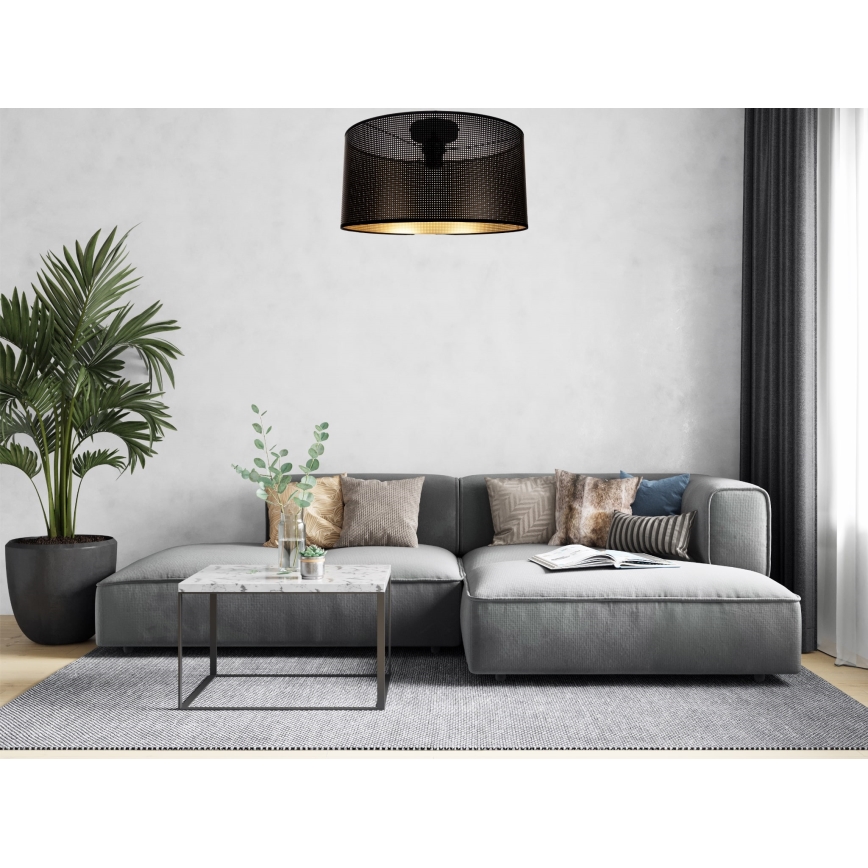 Plafonjera ALDO 1xE27/60W/230V pr. 40 cm crni