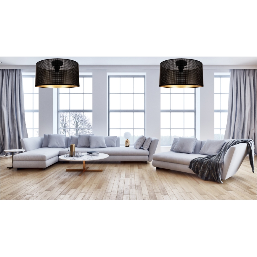 Plafonjera ALDO 1xE27/60W/230V pr. 40 cm crni