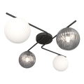 Plafonjera AZURA 4xE14/10W/230V crni/siv/bela