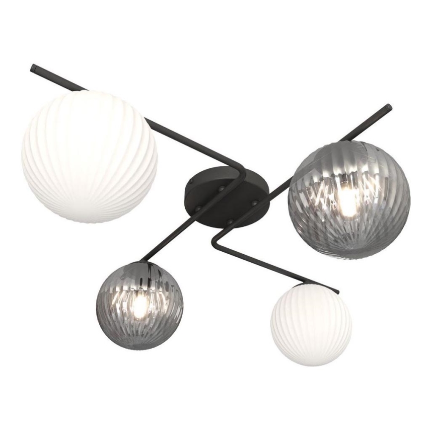 Plafonjera AZURA 4xE14/10W/230V crni/siv/bela
