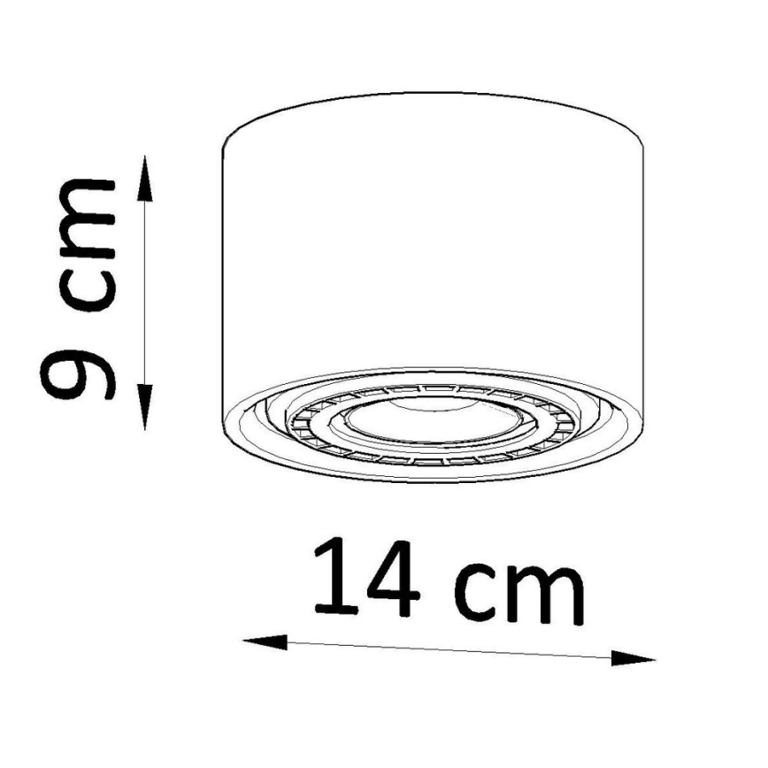 Plafonjera BASIC AR111 1xGU10/40W/230V beton