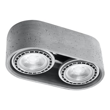 Plafonjera BASIC AR111 2xGU10/40W/230V beton