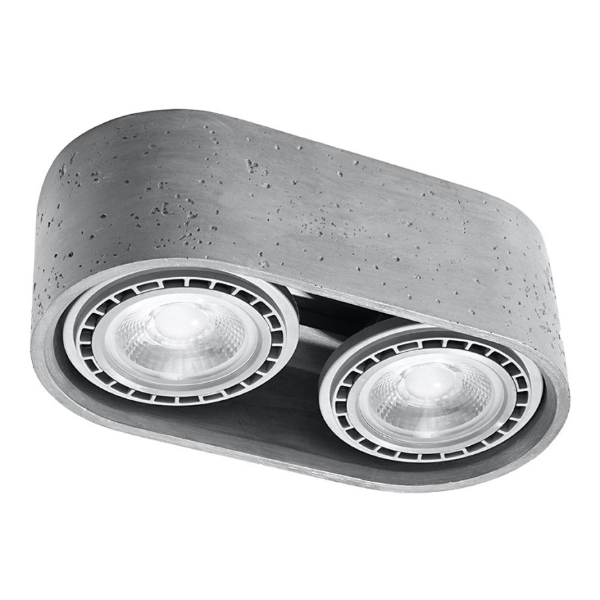 Plafonjera BASIC AR111 2xGU10/40W/230V beton