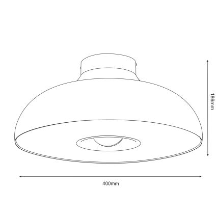 Plafonjera BILBAO 1xE27/15W/230V pr. 40 cm mesing
