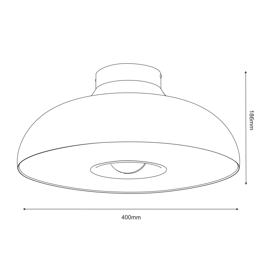Plafonjera BILBAO 1xE27/15W/230V pr. 40 cm mesing