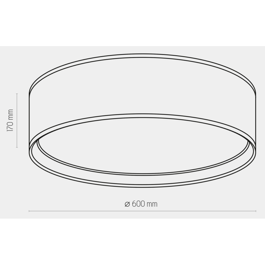 Plafonjera BILBAO 4xE27/15W/230V pr. 60 cm bela/zl.