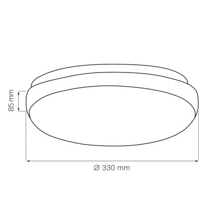 Plafonjera BOGDAN 2xE27/20W/230V pr. 33 cm bela