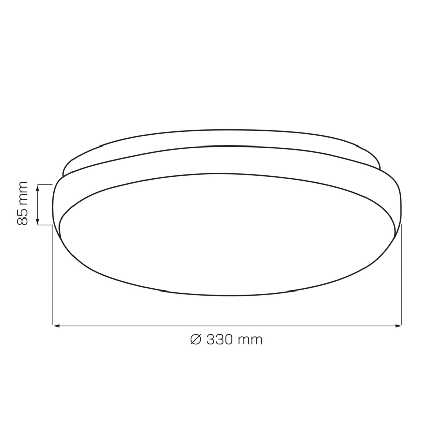 Plafonjera BOGDAN 2xE27/20W/230V pr. 33 cm bela