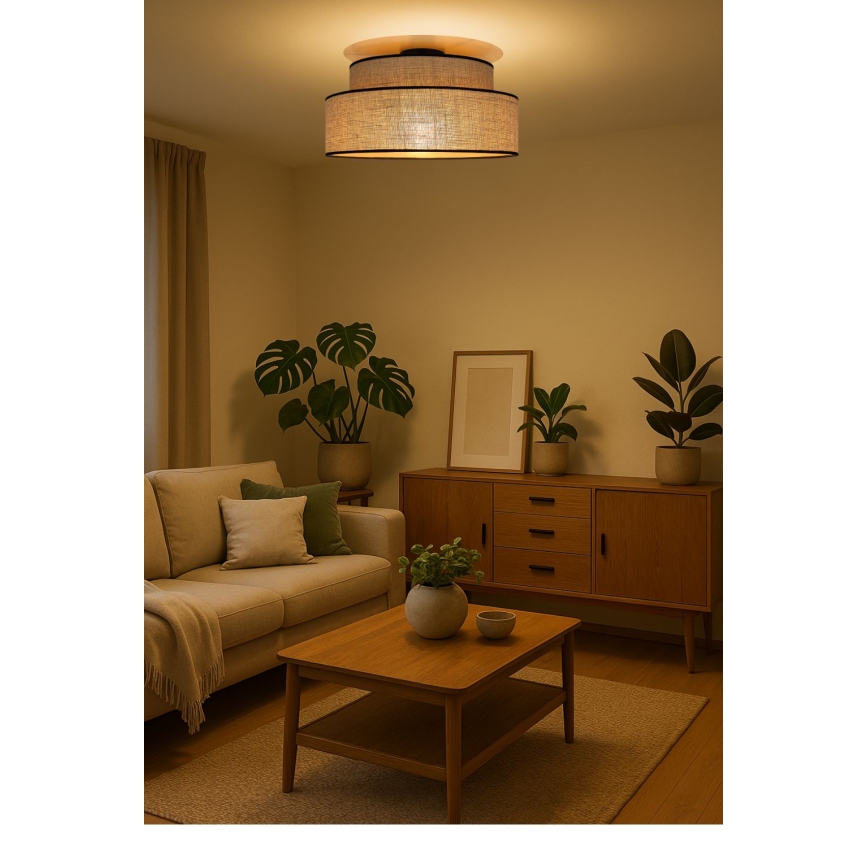 Plafonjera BOHO 1xE27/60W/230V bež