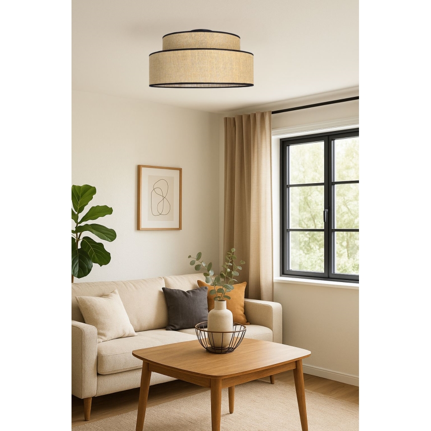 Plafonjera BOHO 1xE27/60W/230V bež