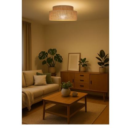Plafonjera BOHO 1xE27/60W/230V bež