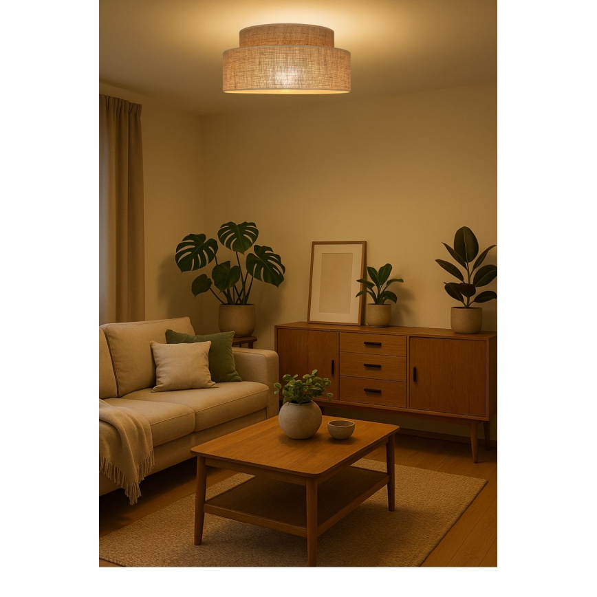 Plafonjera BOHO 1xE27/60W/230V bež