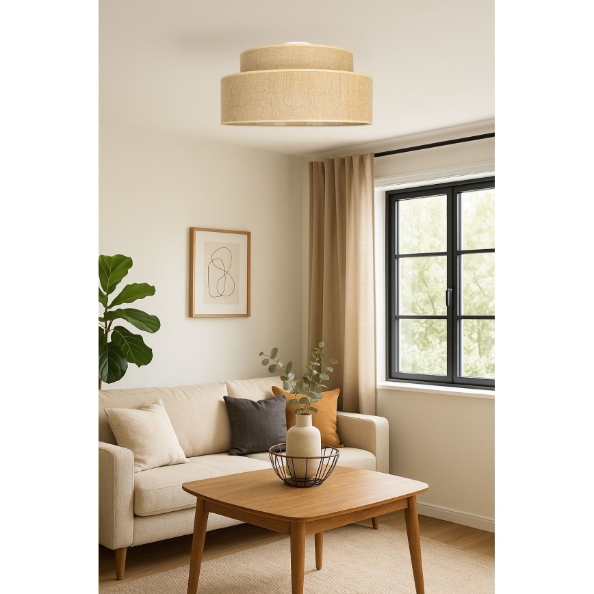 Plafonjera BOHO 1xE27/60W/230V bež
